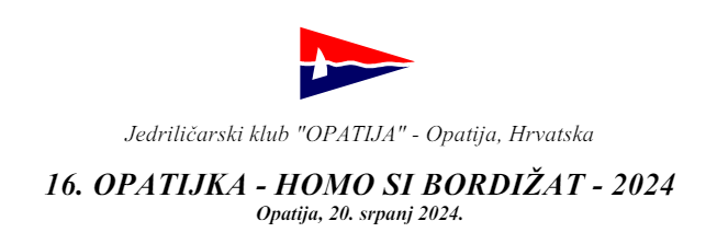 Homo si bordižat – Opatijka 2024. – oglas, online prijave